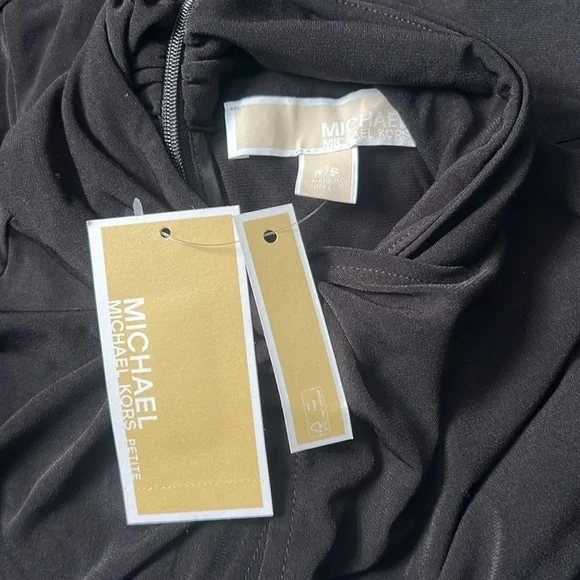 Michael Kors Women's Twisted Neck Sleeveless Top Black - Picture 5 of 7